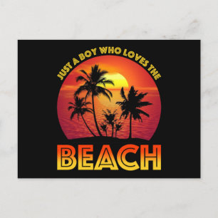 Just A Boy Who Loves The Beach Postcard