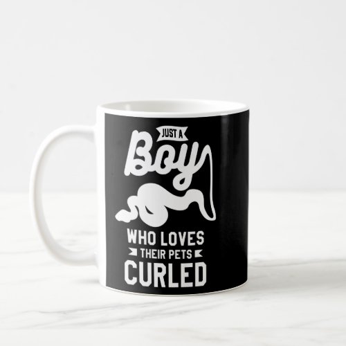 Just A Boy Who Loves Their Pets Curled Ball Python Coffee Mug