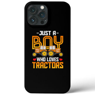Just a Boy Who Loves Tractors Farming Tractor iPhone 13 Pro Max Case