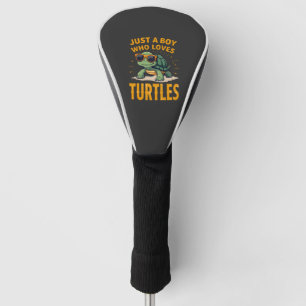 Just a boy who loves turtles Children boy (2) Golf Head Cover