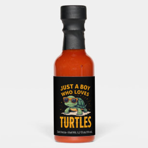 Just a boy who loves turtles Children boy (2) Hot Sauces