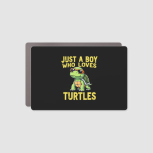 Just a boy who loves turtles Children boy (3) Car Magnet