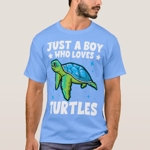 Just A Boy Who Loves Turtles Lover Gifts Sea Ocean T_Shirt