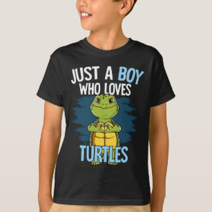 Just A Boy Who Loves Turtles Turtle 340 T-Shirt