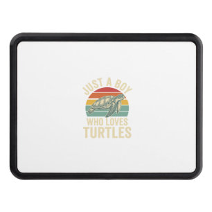 Just a Boy Who Loves Turtles Vintage Turtle Shirt_ Hitch Cover