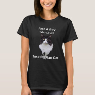 Just A Boy Who Loves Tuxedo Stan Cat T-Shirt