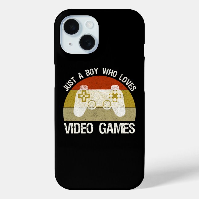 Just A Boy Who Loves Video Games Case-Mate iPhone Case (Back)