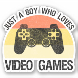Just A Boy Who Loves Video Games Sticker