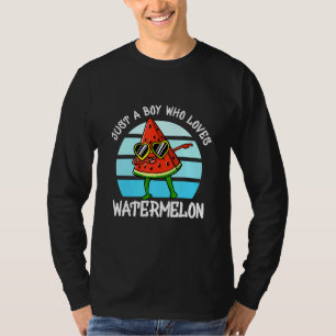 Just A Boy Who Loves Watermelon Fruit T-Shirt
