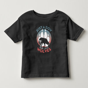 Just a boy who loves wolves toddler t-shirt