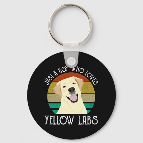 Just A Boy Who Loves Yellow Labs Keychain