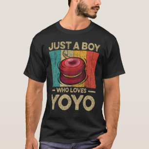 Just A Boy Who Loves Yoyo Funny Vintage Yoyo Boys T-Shirt