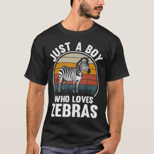 Just A Boy Who Loves Zebras Recto Zebra Lover T-Shirt