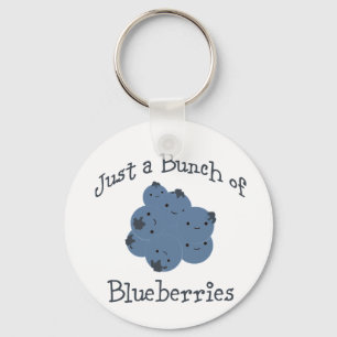 Just a bunch of blueberries keychain