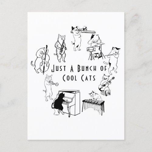 Just A Bunch of Cool Cats Postcard