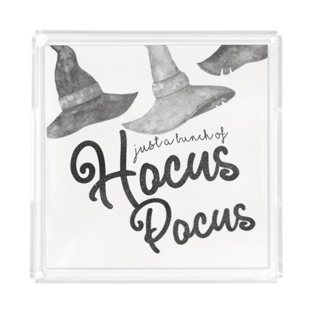 Just a Bunch of Hocus Pocus Halloween Spooky Cute  Acrylic Tray (Front)