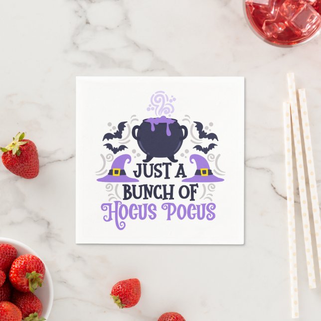 Just a Bunch of Hocus Pocus Throw Pillow Napkins (Insitu)