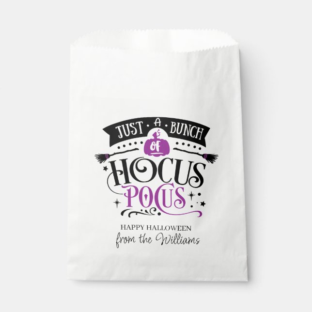 Just  a Bunch of Hocus Pocus Typography Favor Bag (Front)