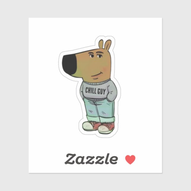 just a chill guy meme sticker (Sheet)