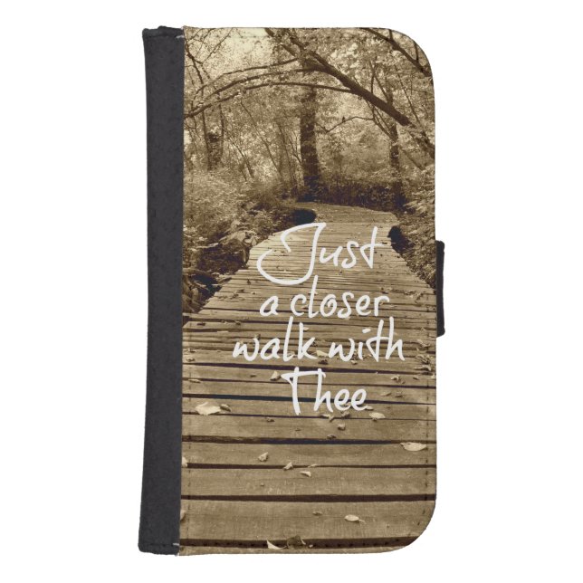Just a Closer Walk with Thee Samsung Galaxy Wallet Case (Front)