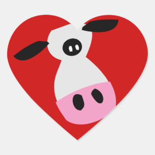 Just a Cow Heart Sticker