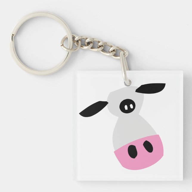 Just a Cow Keychain (Front)