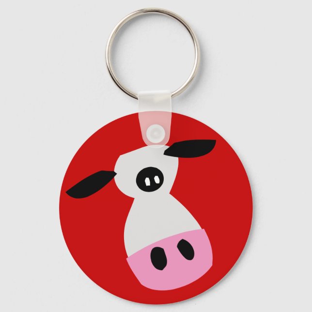 Just a Cow Keychain (Front)