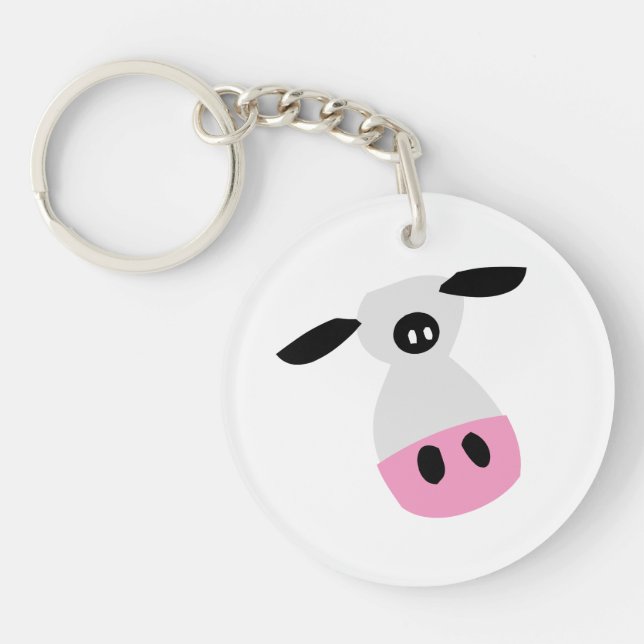 Just a Cow Keychain (Front)