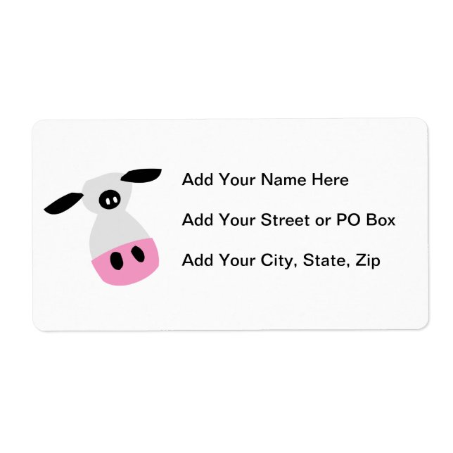 Just a Cow Label (Front)