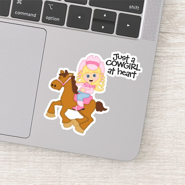 Just a Cowgirl at Heart Sticker (Detail)