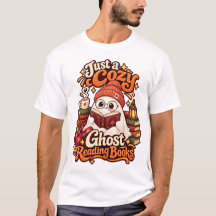 Just a Cozy Ghost Reading Books Cute Halloween