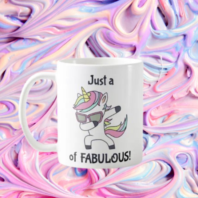 Just a (dab) of Fabulous! Unicorn Coffee Mug (Creator Uploaded)