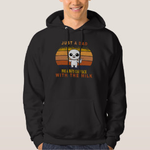 Just A Dad Who Always Came Back With The Milk Retr Hoodie