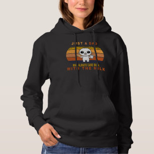 Just A Dad Who Always Came Back With The Milk Retr Hoodie