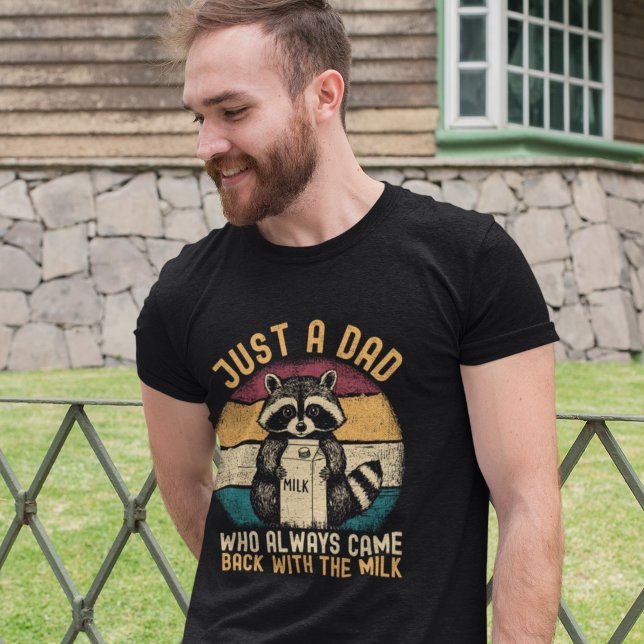 Just a Dad Who Always Came Back with the Milk Tri-Blend Shirt (Creator Uploaded)