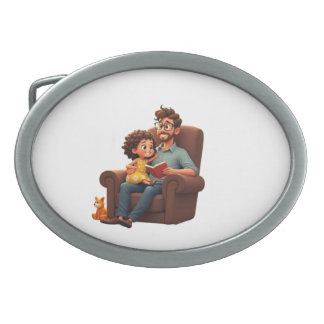 Just a dad who always supports belt buckle