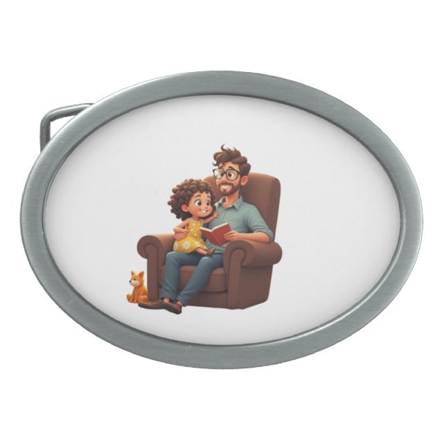 Just a dad who always supports belt buckle (Front)