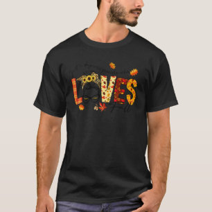 Just A Daycare Provider Who Loves Fall Messy Bun A T-Shirt