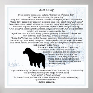Just A Dog Quote - Black Labrador - Dog Lover Poem Poster