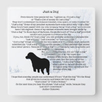 Just A Dog Quote - Black Labrador Dog Lover