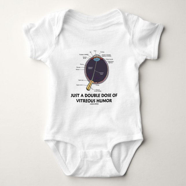 Just A Double Dose Of Vitreous Humor (Eye Anatomy) Baby Bodysuit (Front)
