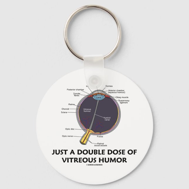 Just A Double Dose Of Vitreous Humor (Eye Anatomy) Keychain (Front)