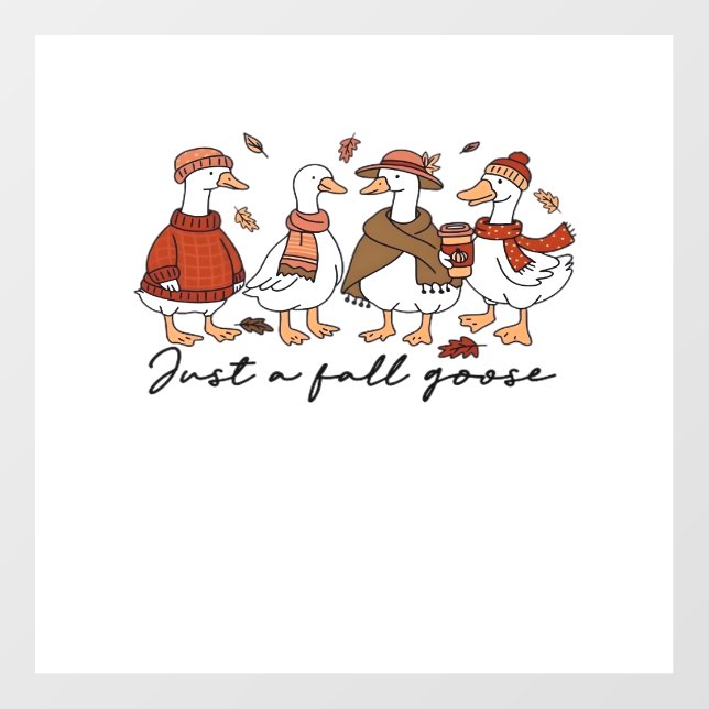 Just a Fall Goose Classic T-Shirt Floor Decals (Front)