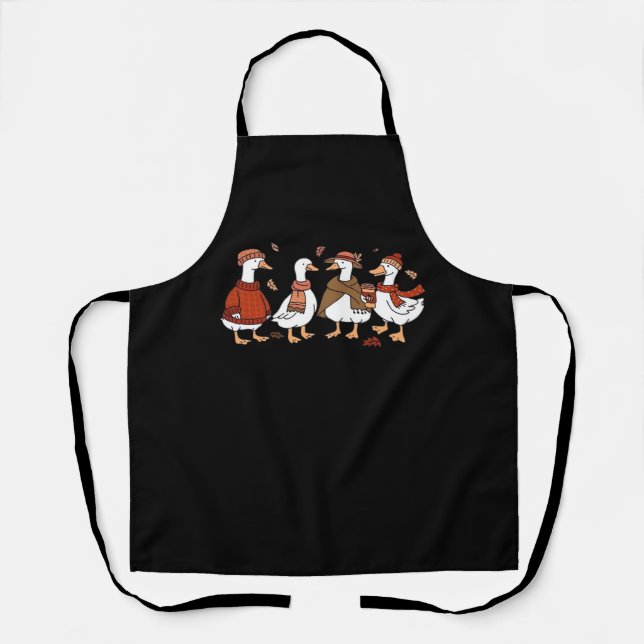 Just a Fall Goose Oversized T-Shirt Apron (Front)