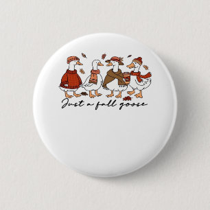 Just a Fall Goose Oversized T-Shirt Button