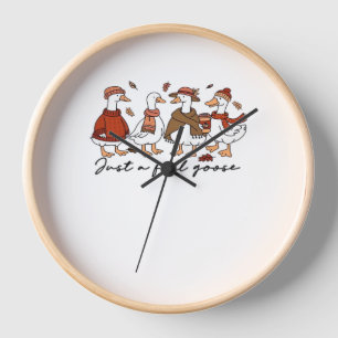 Just a Fall Goose Oversized T-Shirt Clock