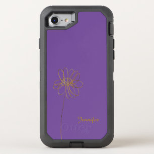 Just a Flower (purple) OtterBox Defender iPhone SE/8/7 Case