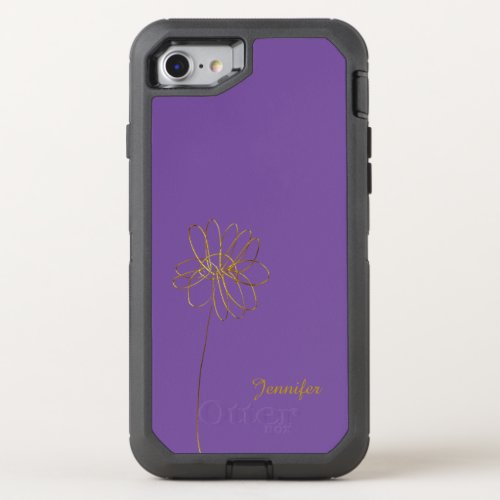 Just a Flower purple OtterBox Defender iPhone SE87 Case