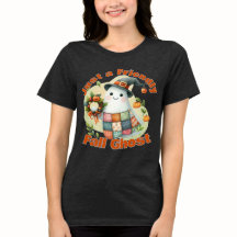 Just a Friendly Fall Ghost" - Cute Autumn Design -