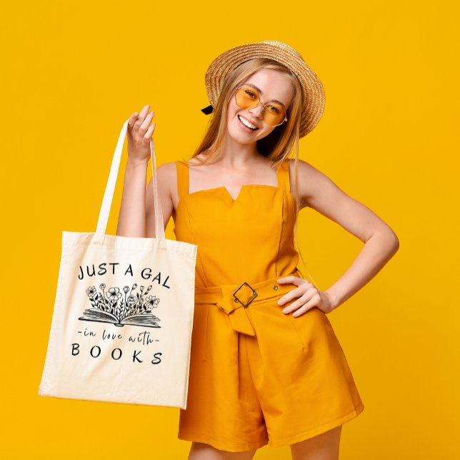 Just a Gal in Love with Books Stylish Everyday Tote Bag (Creator Uploaded)